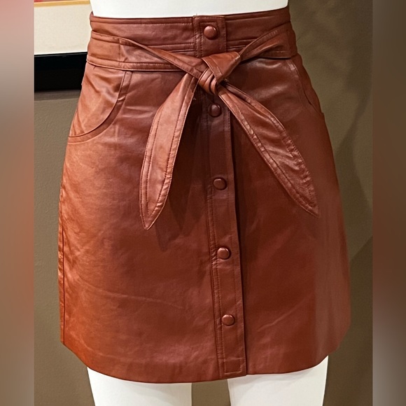 IDEM DITTO Dresses & Skirts - IDEM DITTO Button Front Leather Mini Size Small